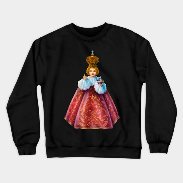 Child Jesus of Prague Crewneck Sweatshirt by alinerope